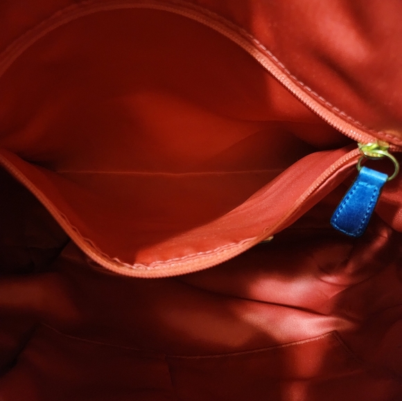 Coach Poppy Blue and Pink 2way Bag EUC - Picture 7 of 16